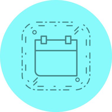 Takvim Simgesi Moda Biçiminde İzole Arkaplan