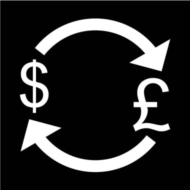 Dolar değişim vektör simgesi