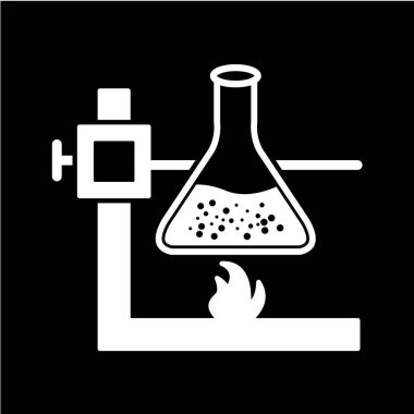 laboratuvar matarası ikon vektör illüstrasyon grafik tasarımı