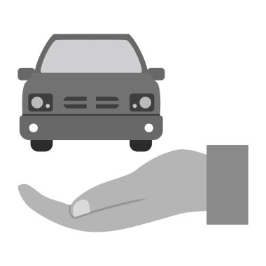 Araba Sigortası Simgesi Moda Tarzı İzole Arkaplan  