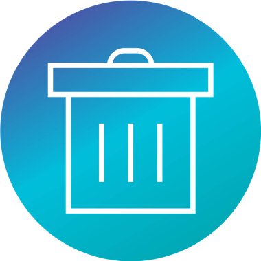 Çöp kutusu simgesi düz renk şeklinde. vektör illüstrasyonu