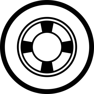 Moda Biçimli İzole Arkaplanda Yaşam Koruyucu Simgesi