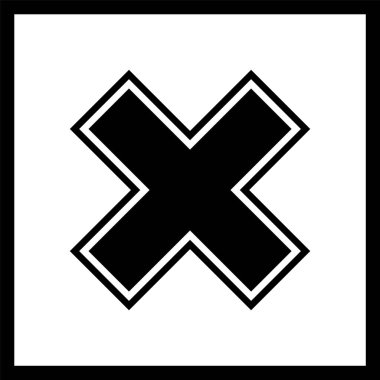 Moda Biçimli İzole Arkaplanda Simgeyi İptal Et