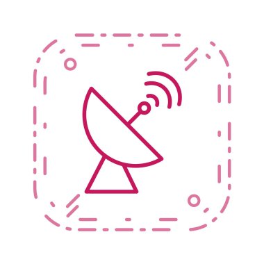 uydu anten simgesi, vektör illüstrasyonu