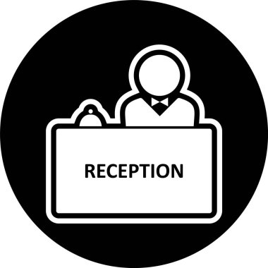  Moda Biçimli Ayrı Arkaplanda Resepsiyon Simgesi  