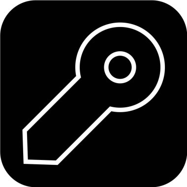 beyaz arkaplanda siyah simge izole edildi