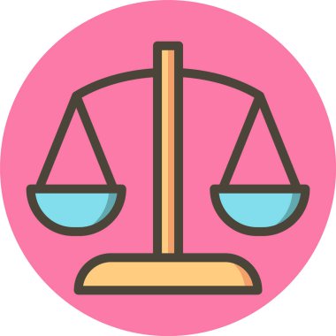 Moda Biçimli Ayırılmış Arkaplanda Denge Simgesi  