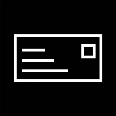 beyaz arkaplanda siyah simge izole edildi