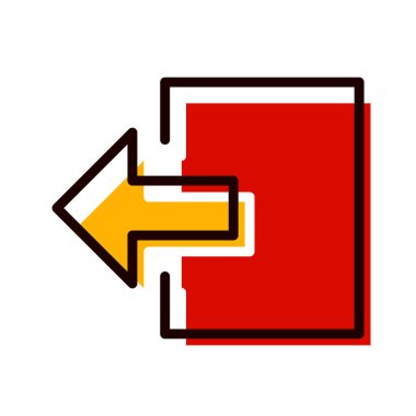 Moda Biçiminde Çıkış Simgesi İzole Arkaplan