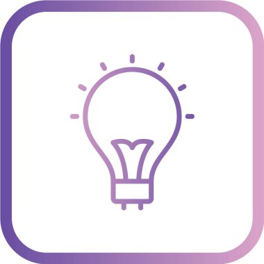 Ampul simgesinin vektör illüstrasyonu