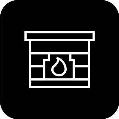 Bir fabrika simgesinin vektör illüstrasyonu