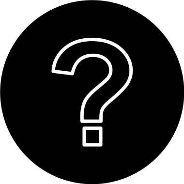 Soru işareti simgesi. vektör illüstrasyonu