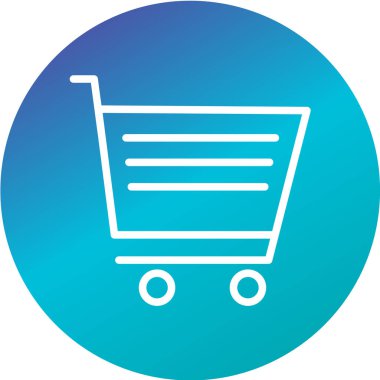 Alışveriş arabası ikonu. vektör illüstrasyonu