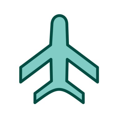 düzlem vektör simgesi. seyahat ve turizm teması. izole tasarım.