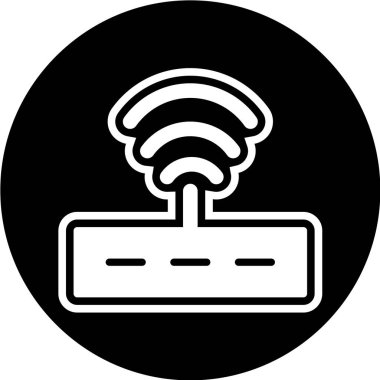 Siyah arkaplanda wifi simgesi