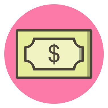 Dolar Simgesi Moda Biçiminde İzole Arkaplan      