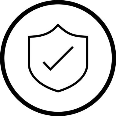 kalkan ikon vektör illüstrasyonu