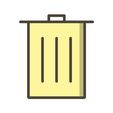 Çöp kutusu simgesi vektör illüstrasyonu