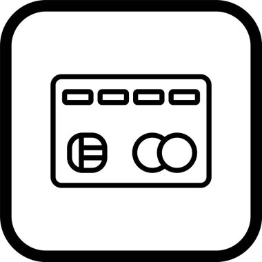 Moda Biçimli İzole Arkaplanda Kredi Kartı Simgesi   