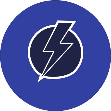 Bir yıldırım simgesinin vektör çizimi