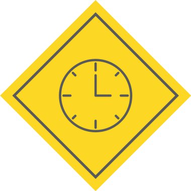 Bir saat simgesinin vektör illüstrasyonu