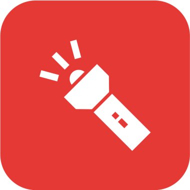 Kırmızı ve beyaz simgenin vektör illüstrasyonu