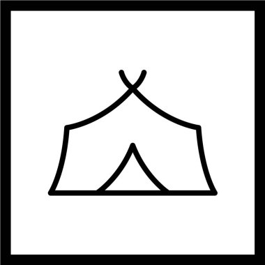 çadır simgesi vektör illüstrasyonu