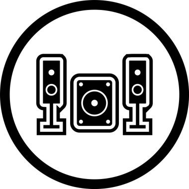  Müzik Sistemi Simgesi Moda Biçimli Ayrı Arkaplan