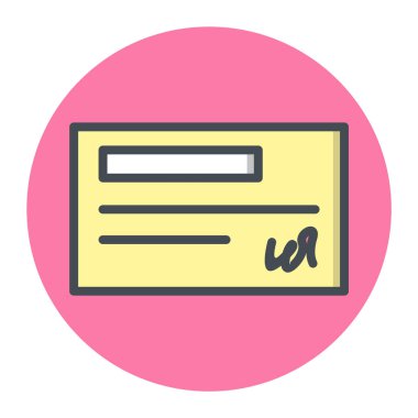 Moda Biçimli Ayrıştırılmış Arka Gruplandırılmış Çek Simgesi