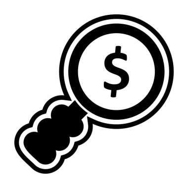 Para Arama Simgesi Moda Biçiminde İzole Arkaplan   