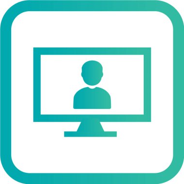 Bilgisayar simgesinin vektör illüstrasyonu