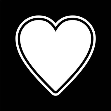 Kalp ikonu vektör illüstrasyonu