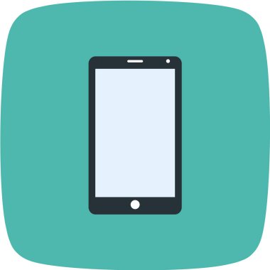 Cep telefonunun modern düz tasarımının vektör çizimi