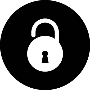 Asma kilit vektör simgesi. Güvenlik koruma işareti.