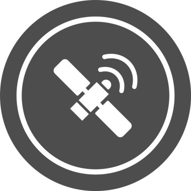 Moda Biçiminde Uzay İstasyonu Simgesi Ayrı Arka Gruplandırılmış