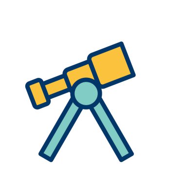 teleskop simgesi vektör illüstrasyonu