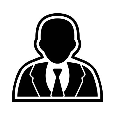 İşadamı Simgesi Moda Biçiminde İzole Arkaplan