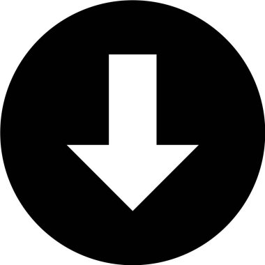 Bir indirme simgesinin vektör illüstrasyonu