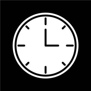 Saat simgesi vektör illüstrasyonu