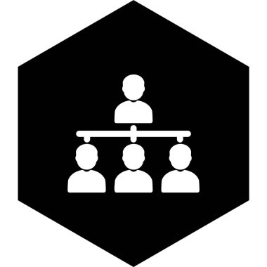 Moda Biçiminde Organizasyon Simgesi İzole Arkaplan      