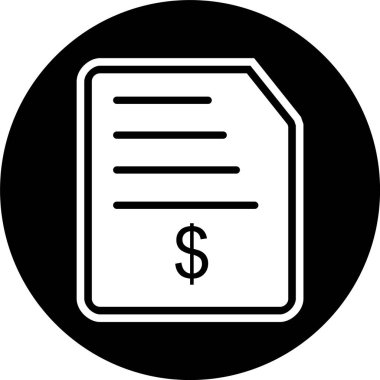 Moda Biçimli Fatura Simgesi İzole Arkaplan