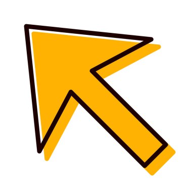 Moda Biçimli İmleç Simgesi İzole Arkaplan