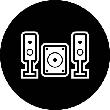  Müzik Sistemi Simgesi Moda Biçimli Ayrı Arkaplan