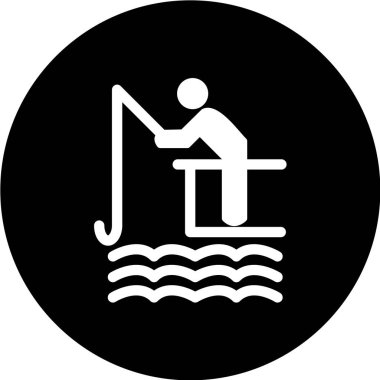 yüzme havuzu simgesi, vektör illüstrasyonu