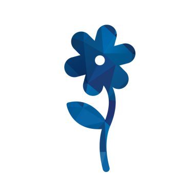 Çiçek simgesinin vektör illüstrasyonu