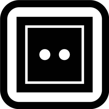 Moda Biçimli Soket Simgesi İzole Arkaplan      