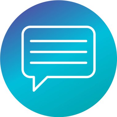 konuşma balonu simgesi, vektör illüstrasyonu