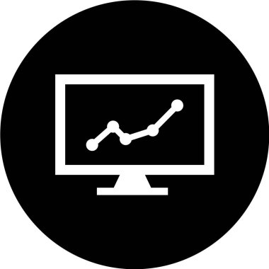 Grafik simgesi olan bir monitör