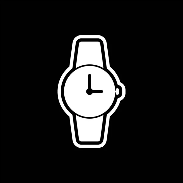 Icono Del Reloj Estilo Moda Aislado Fondo — Vector de stock