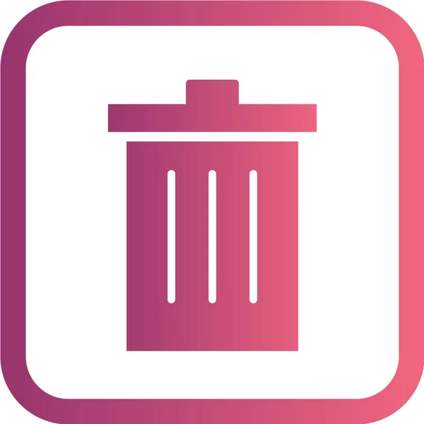 Symbolvektor Für Mülleimer — Stockvektor